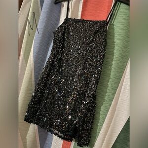 Sequin lace up mini dress